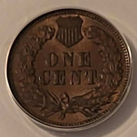 1904 Indian Head Cent RPD S-7 AU50 ANACS - Picture 4 of 4